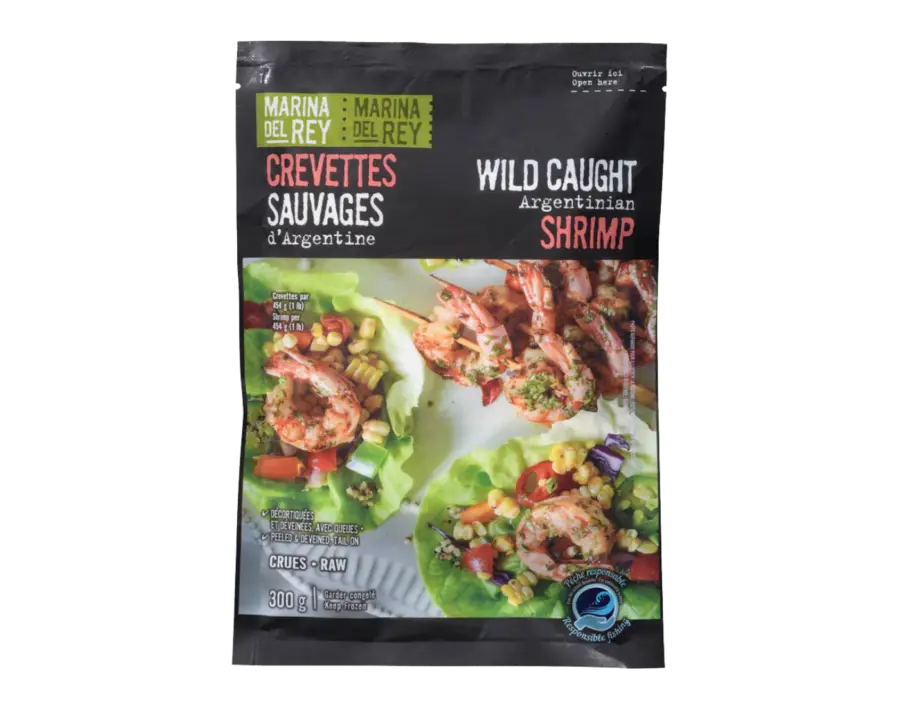 CREVETTES CRUES SAUVAGES DÉCORTIQUÉES ET DÉVEINÉES MARINA DEL REY
